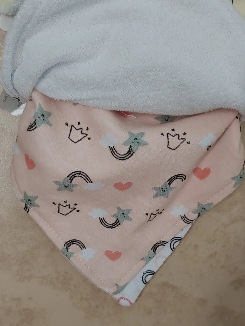 Le Bebe Favorite Bandana Bibs NWT Unisex Rainbow Pastel Set Of 4